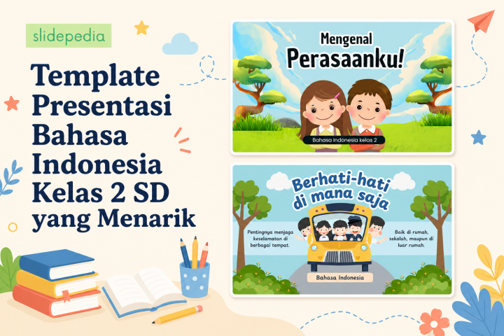 Template Presentasi Bahasa Indonesia Kelas 2 SD yang Menarik