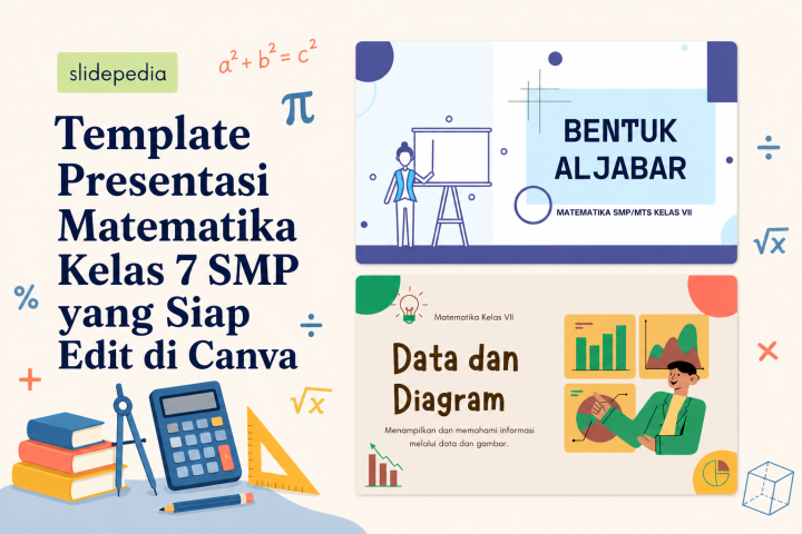 Template Presentasi Matematika Kelas 7 SMP yang Siap Edit di Canva