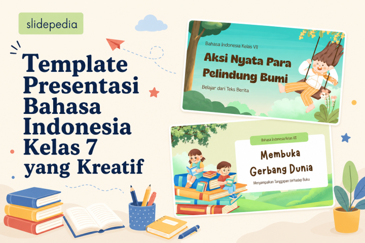 Template Presentasi Bahasa Indonesia Kelas 7 yang Kreatif