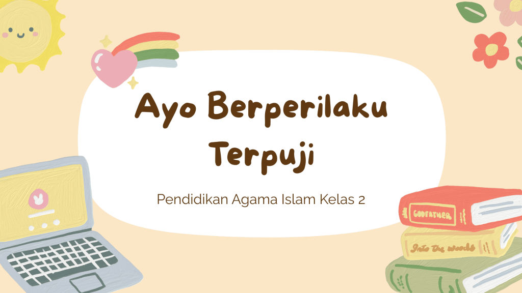 contoh desain template presentasi PAI kelas 2 bab 3