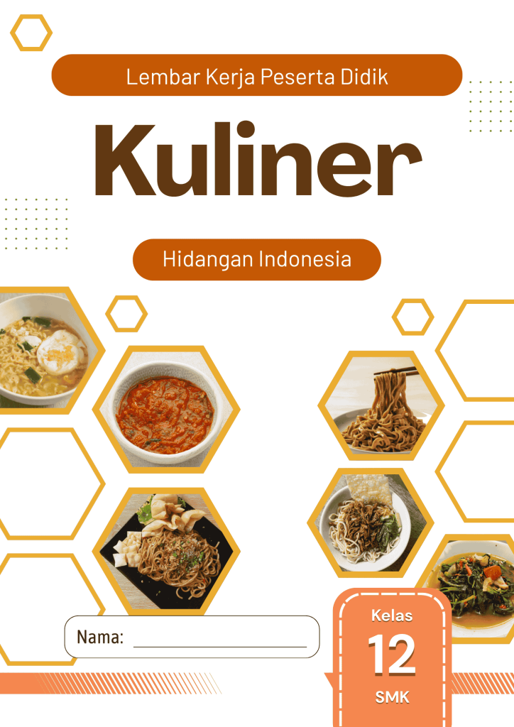 template lkpd pada kit pembelajaran hidangan indonesia