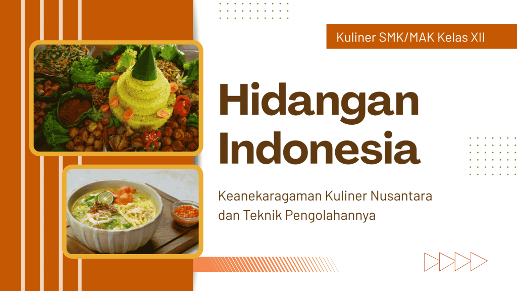 template presentasi pada kit pembelajaran hidangan indonesia
