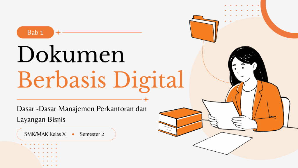 template presentasi materi pada kit pembelajaran dokumen berbasis digital
