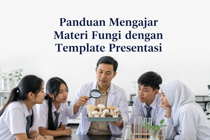 Panduan Mengajar Materi Fungi  dengan Template Presentasi