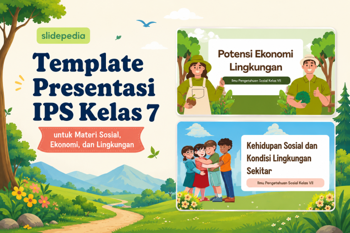 Template Presentasi IPS Kelas 7 untuk Materi Sosial, Ekonomi, dan Lingkungan