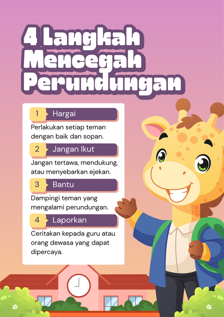 cara mencegah perundungan dengan poster