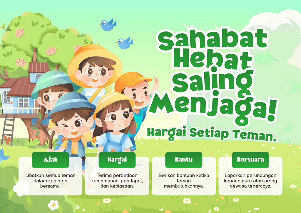 poster perundungan untuk kampanye anti-bullying