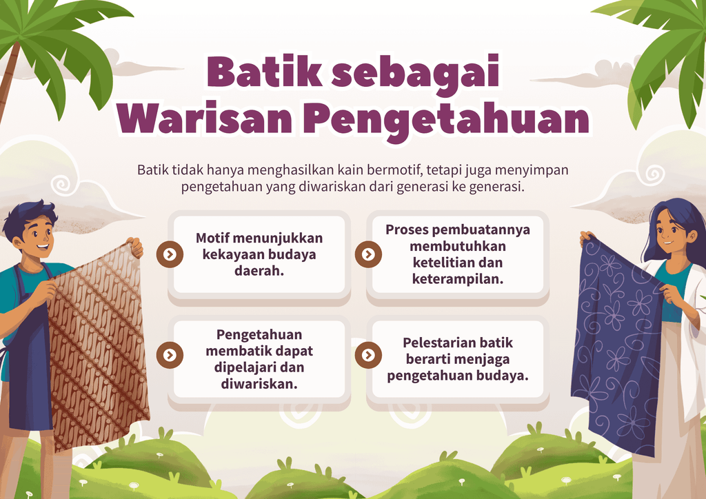 template poster landscape Hari Batik