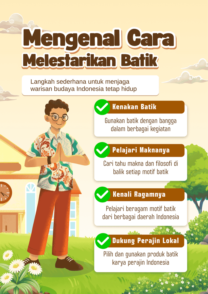 pembelajaran Hari Batik dengan poster