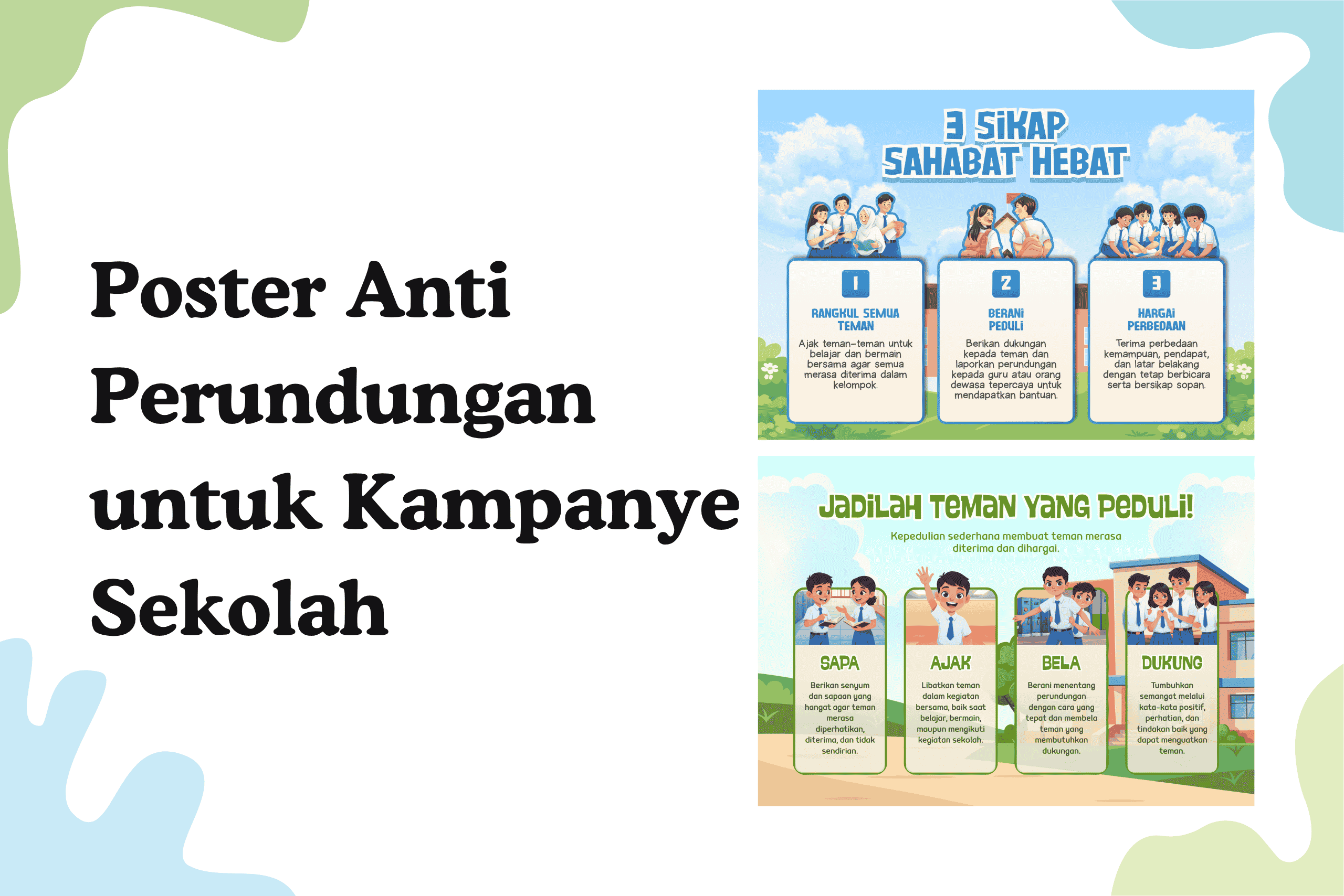 Gambar artikel: Poster Anti Perundungan untuk Kampanye Sekolah